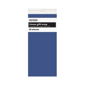 10pk Royal Blue Tissue Gift Wrap Sheets 51x66cm