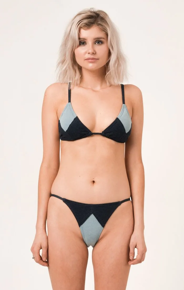 Afends Womens Denim Mid Brief - Mid Brief Bikini Bottom