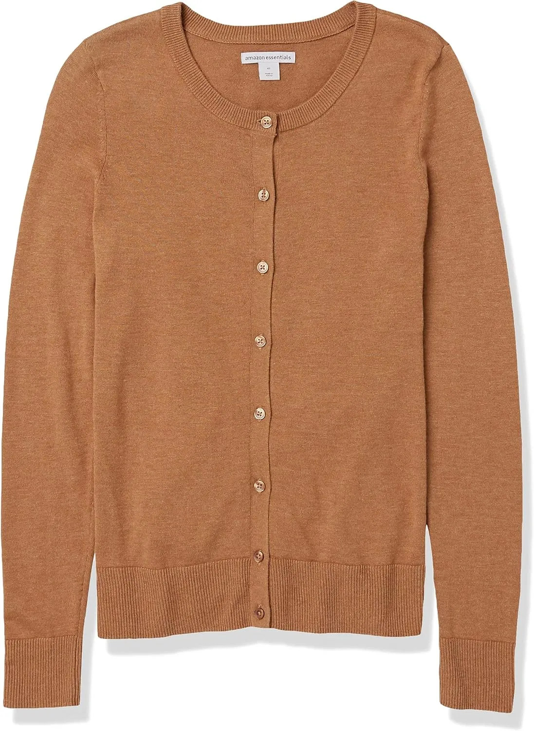 Amazon Essentials Women's Lightweight Crewneck Cardigan Sweater (Available in Plus Size)
