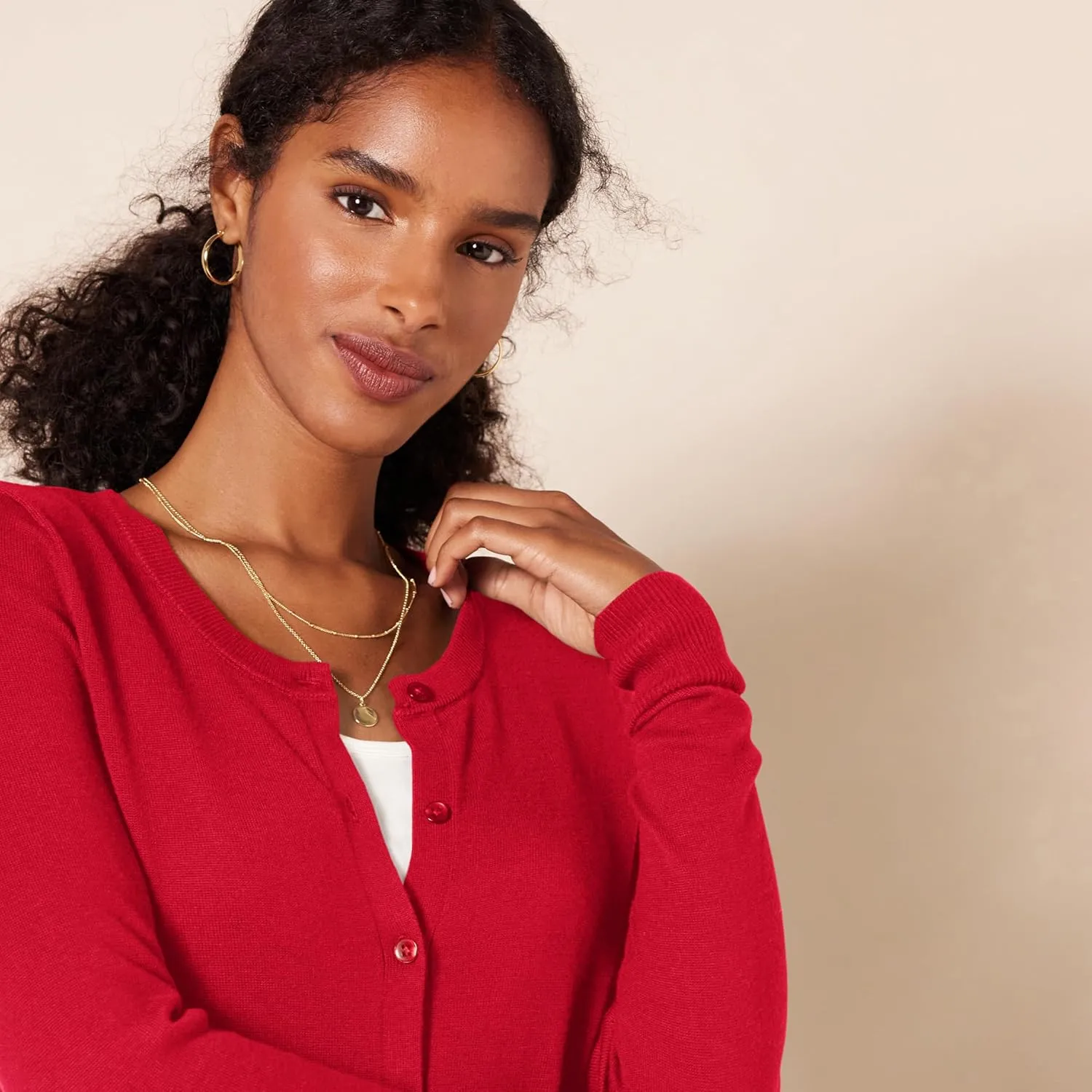 Amazon Essentials Women's Lightweight Crewneck Cardigan Sweater (Available in Plus Size)