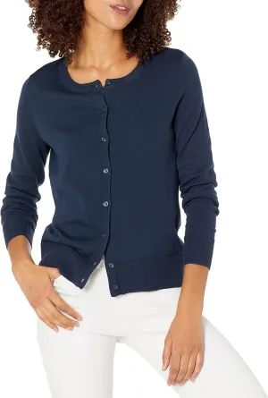 Amazon Essentials Women's Lightweight Crewneck Cardigan Sweater (Available in Plus Size)