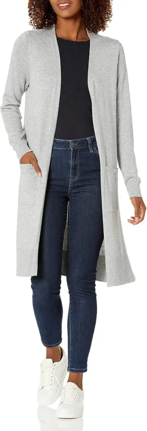 Amazon Essentials Women's Lightweight Longer Length Cardigan Sweater (Available in Plus Size)