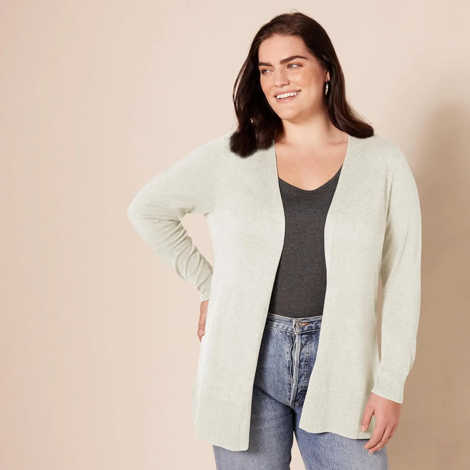 Amazon Essentials Women's Lightweight Open-Front Cardigan Sweater (Available in Plus Size)