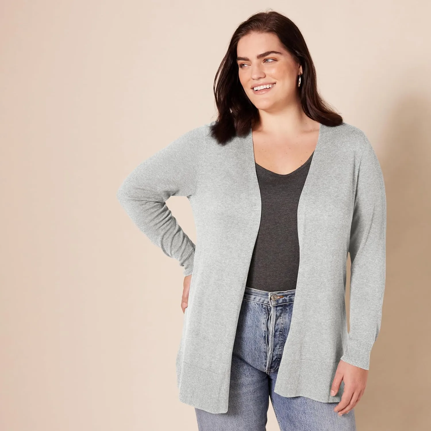 Amazon Essentials Women's Lightweight Open-Front Cardigan Sweater (Available in Plus Size)