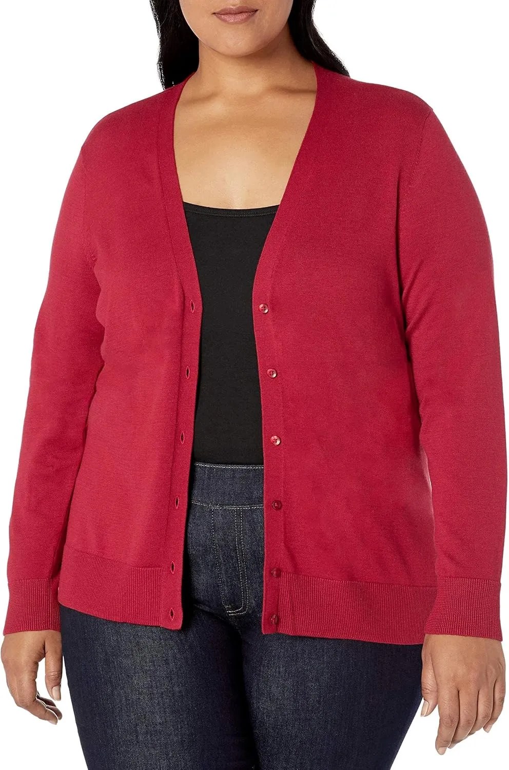 Amazon Essentials Women's Lightweight V-Neck Cardigan Sweater (Available in Plus Size)