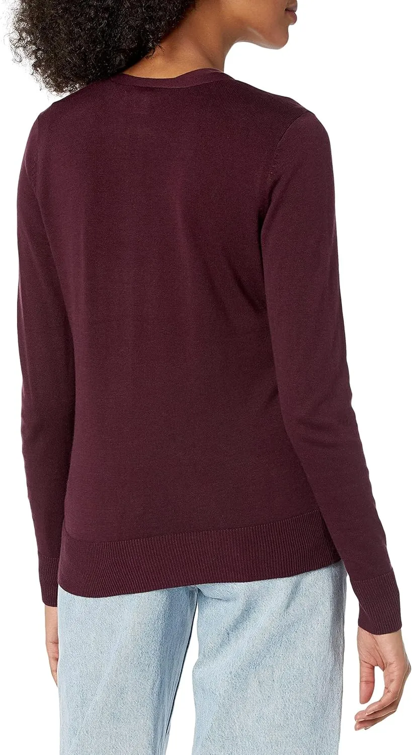 Amazon Essentials Women's Lightweight V-Neck Cardigan Sweater (Available in Plus Size)