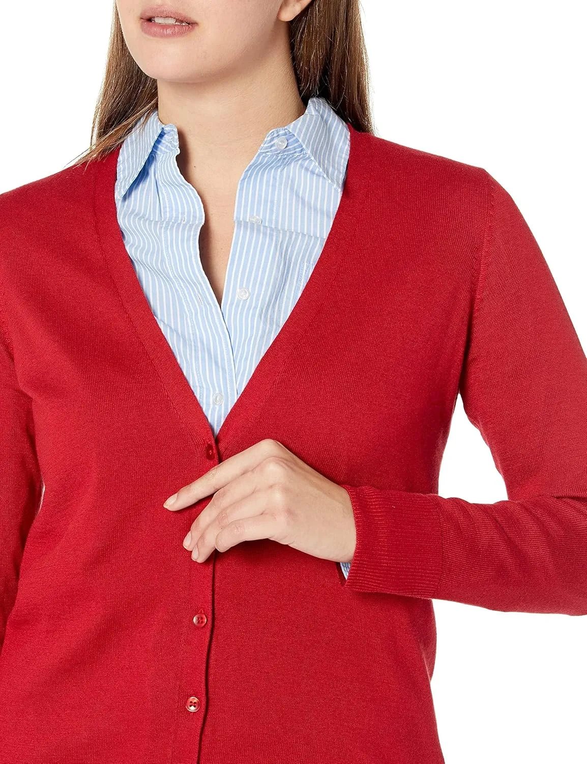 Amazon Essentials Women's Lightweight V-Neck Cardigan Sweater (Available in Plus Size)