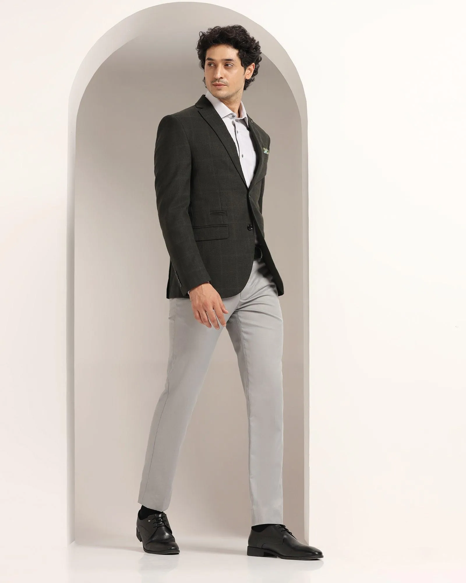Formal Dark Green Check Blazer - Bairn