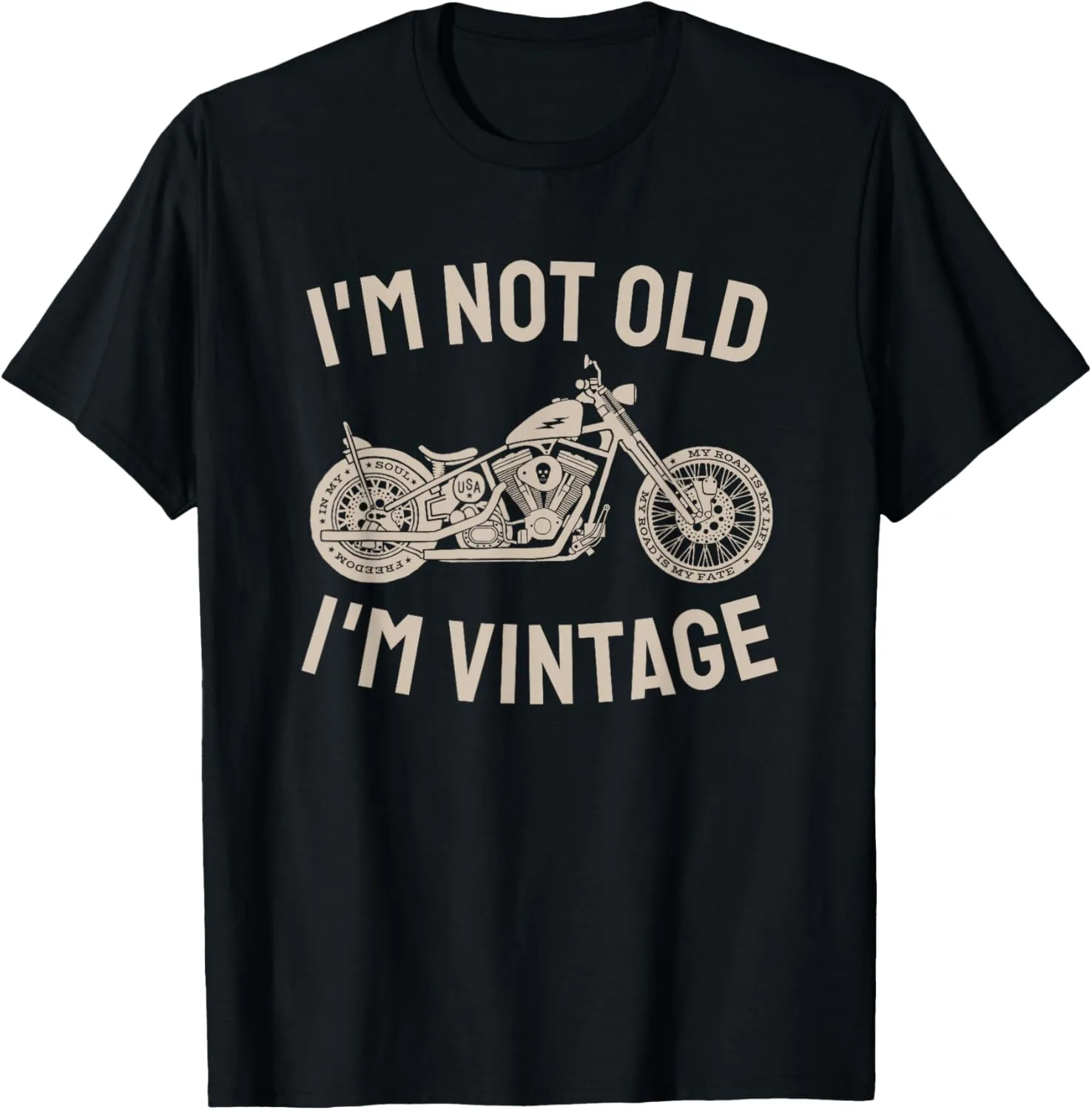 I'm Not Old I'm Vintage Funny Retro Motorcycle T-Shirt