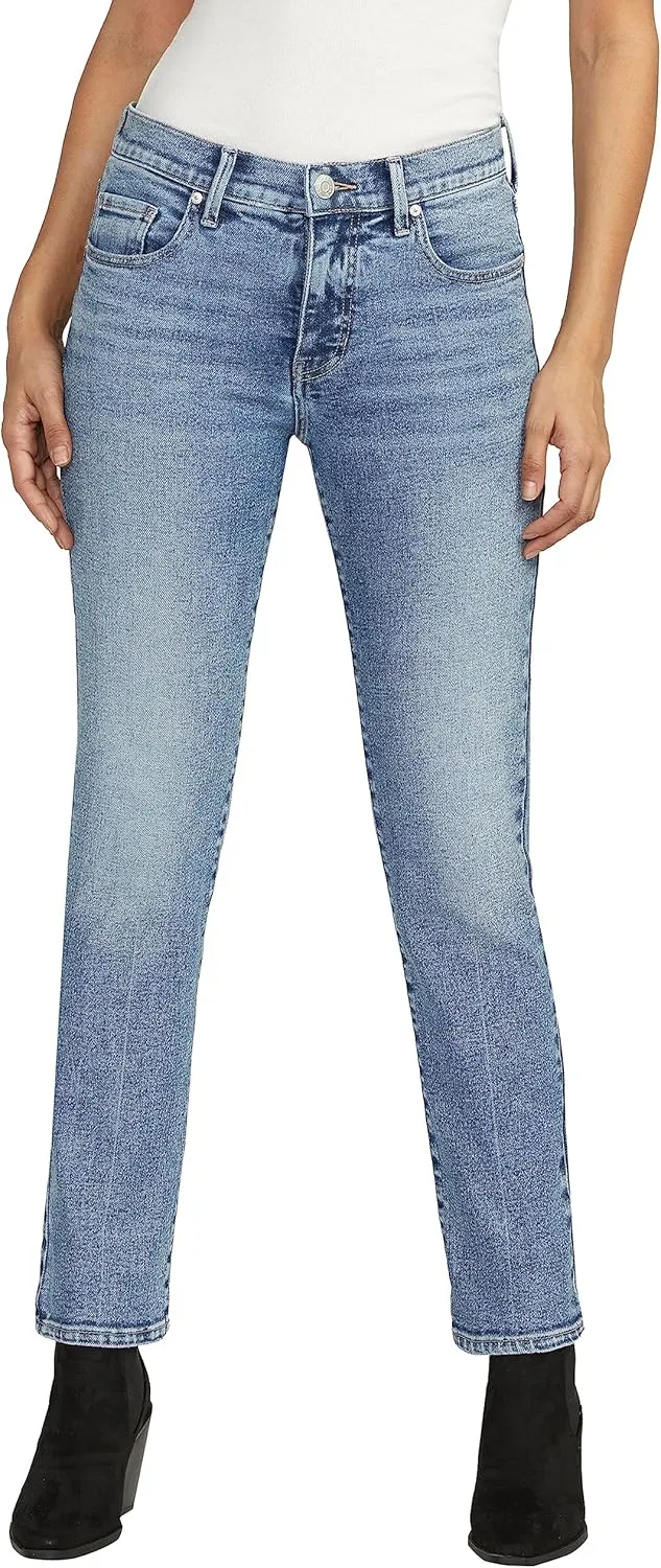 JAG Women's Cassie Mid Rise Slim Straight Leg Jeans & Pants-Legacy