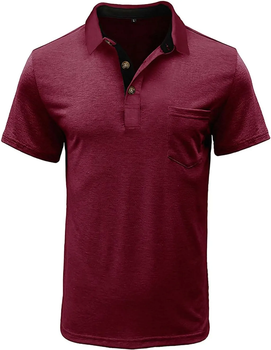 JJHAEVDY Mens T-Shirts Short Sleeve Lapel Polo Shirts Button Solid Shirt Casual Basic Tops Summer Fashion T-Shirt with Pocket