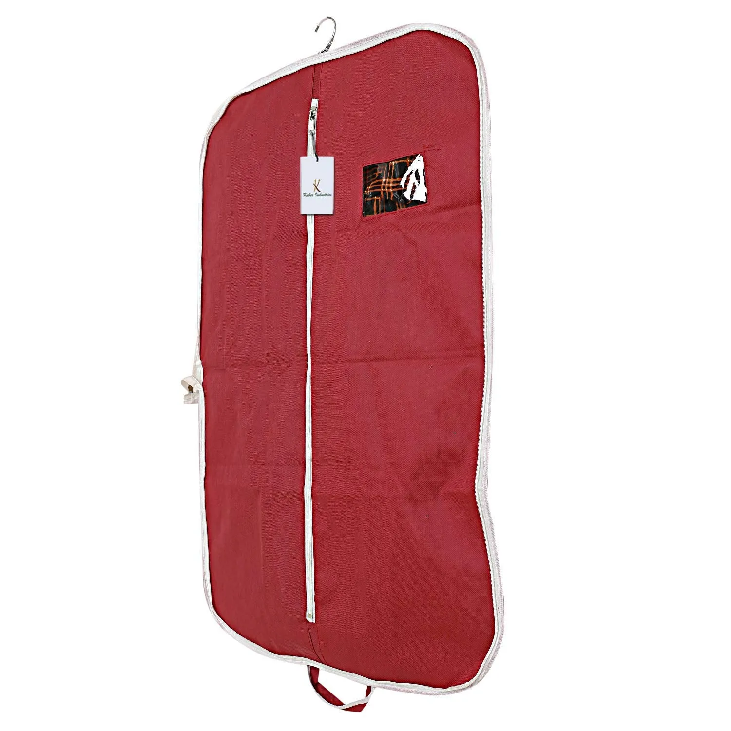 Kuber Industries 3 Pieces Foldable Non Woven Men's Coat Blazer Suit Cover (Maroon) -CTKTC41399
