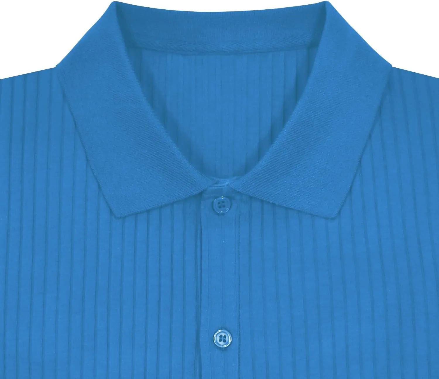 LOGEEYAR Men's Slim Fit Polo Shirts Short Sleeve Breathable Button Down Golf Shirts Ribbed Knit Soft Cotton Tops