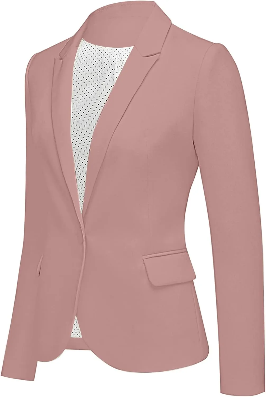 LookbookStore Womens Notched Lapel Pockets Button Work Office Blazer Jacket Suit