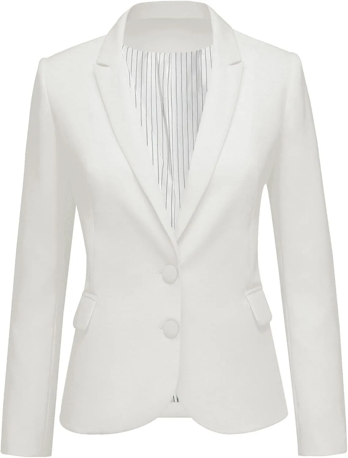 LookbookStore Womens Notched Lapel Pockets Button Work Office Blazer Jacket Suit