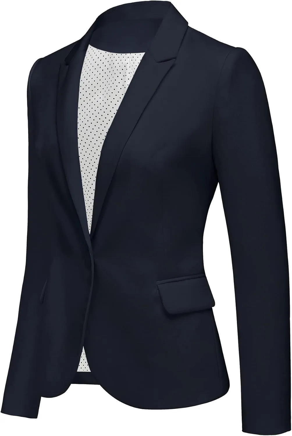 LookbookStore Womens Notched Lapel Pockets Button Work Office Blazer Jacket Suit
