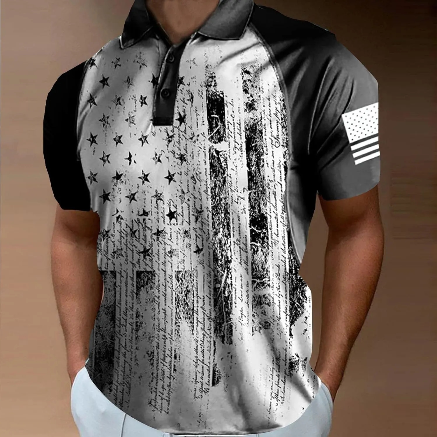 Men's Polo Shirts Shirts Short Sleeve Performance Patriotic Shirt Funny Shirt White Polo T Shirt Mens Polo Shirts