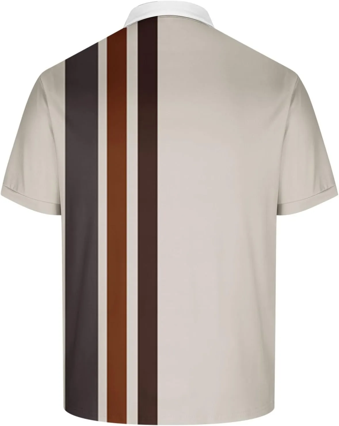 Mens Striped Golf Polo Shirts Slim Short Sleeve Color Matching Polo T Shirt Basic Stylish Cotton Work Shirts Dressy