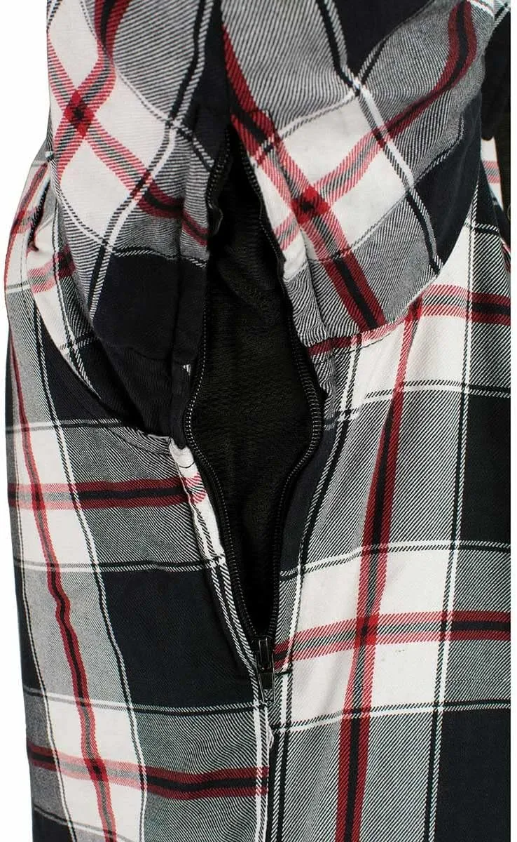 Milwaukee Leather Performance MPM1620 Men's Armored Denim Biker Shirt Aramid DuPont Fibers Coat