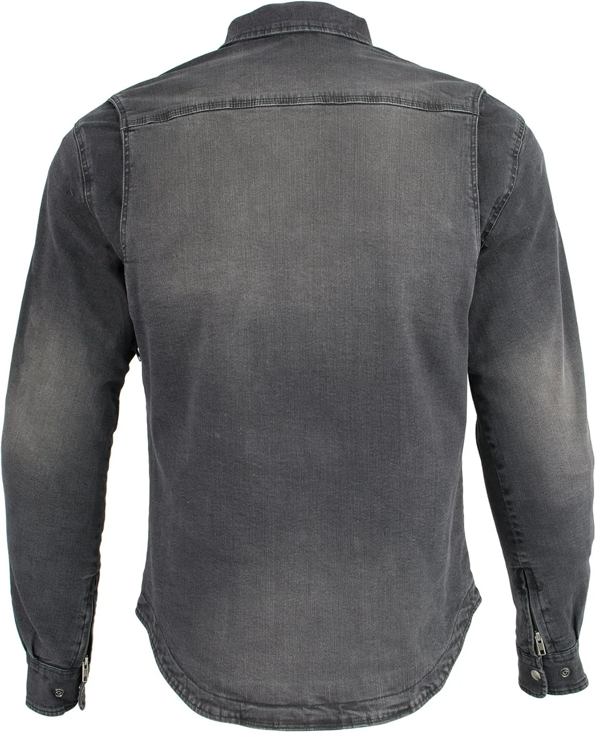 Milwaukee Leather Performance MPM1620 Men's Armored Denim Biker Shirt Aramid DuPont Fibers Coat