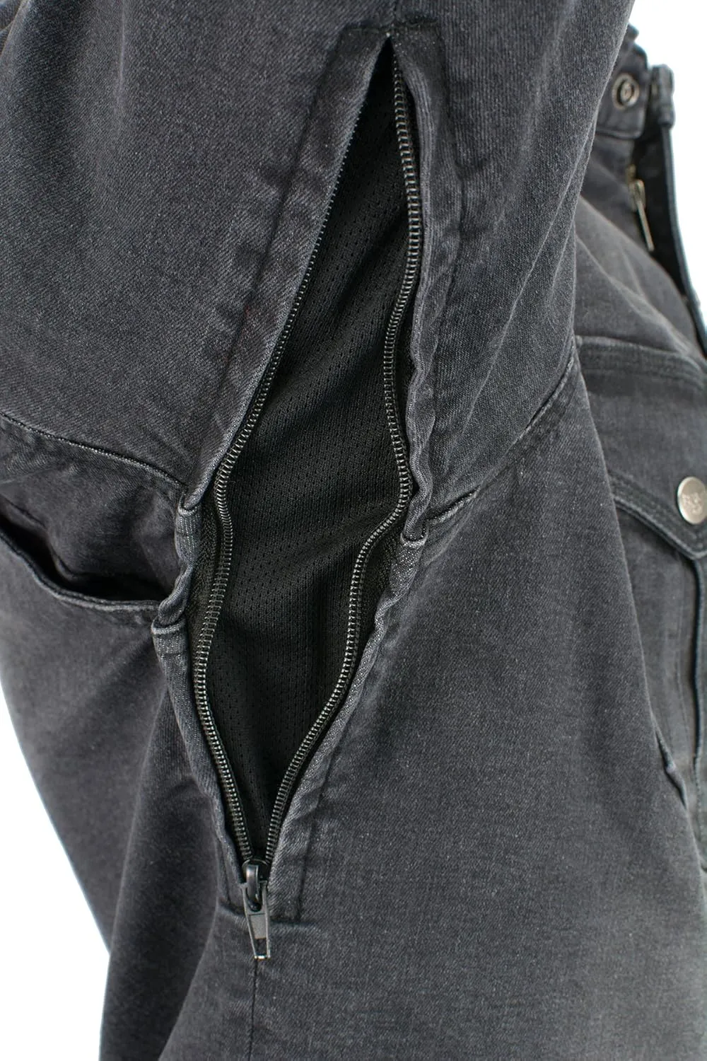 Milwaukee Leather Performance MPM1620 Men's Armored Denim Biker Shirt Aramid DuPont Fibers Coat