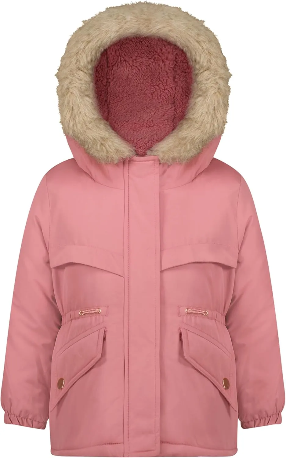 OshKosh B'gosh Girls' Heavyweight Faux Fur Hooded Parka Warm Winter Coat