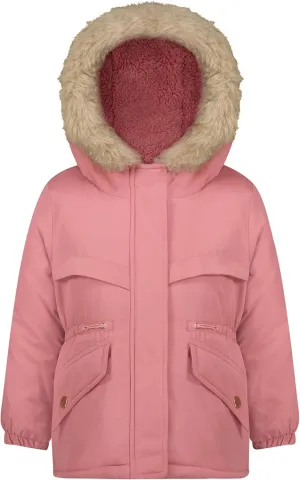 OshKosh B'gosh Girls' Heavyweight Faux Fur Hooded Parka Warm Winter Coat