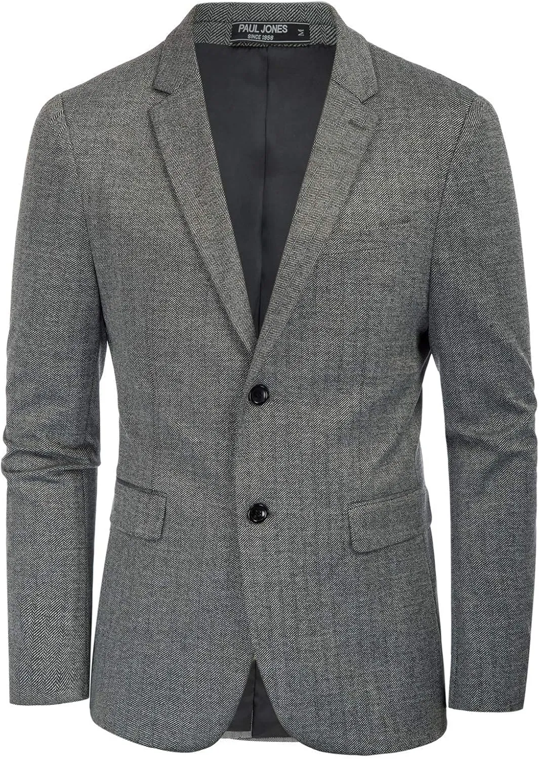 PJ Paul Jones Men's Herringbone Blazer Jacket Lightweight Casual Knit Sport Coat