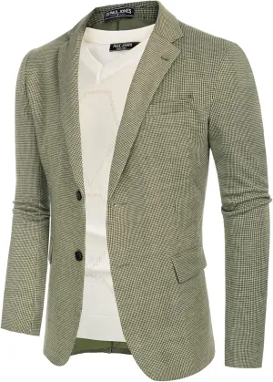 PJ Paul Jones Men's Herringbone Blazer Jacket Lightweight Casual Knit Sport Coat