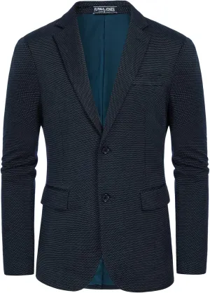 PJ Paul Jones Men's Herringbone Blazer Jacket Lightweight Casual Knit Sport Coat