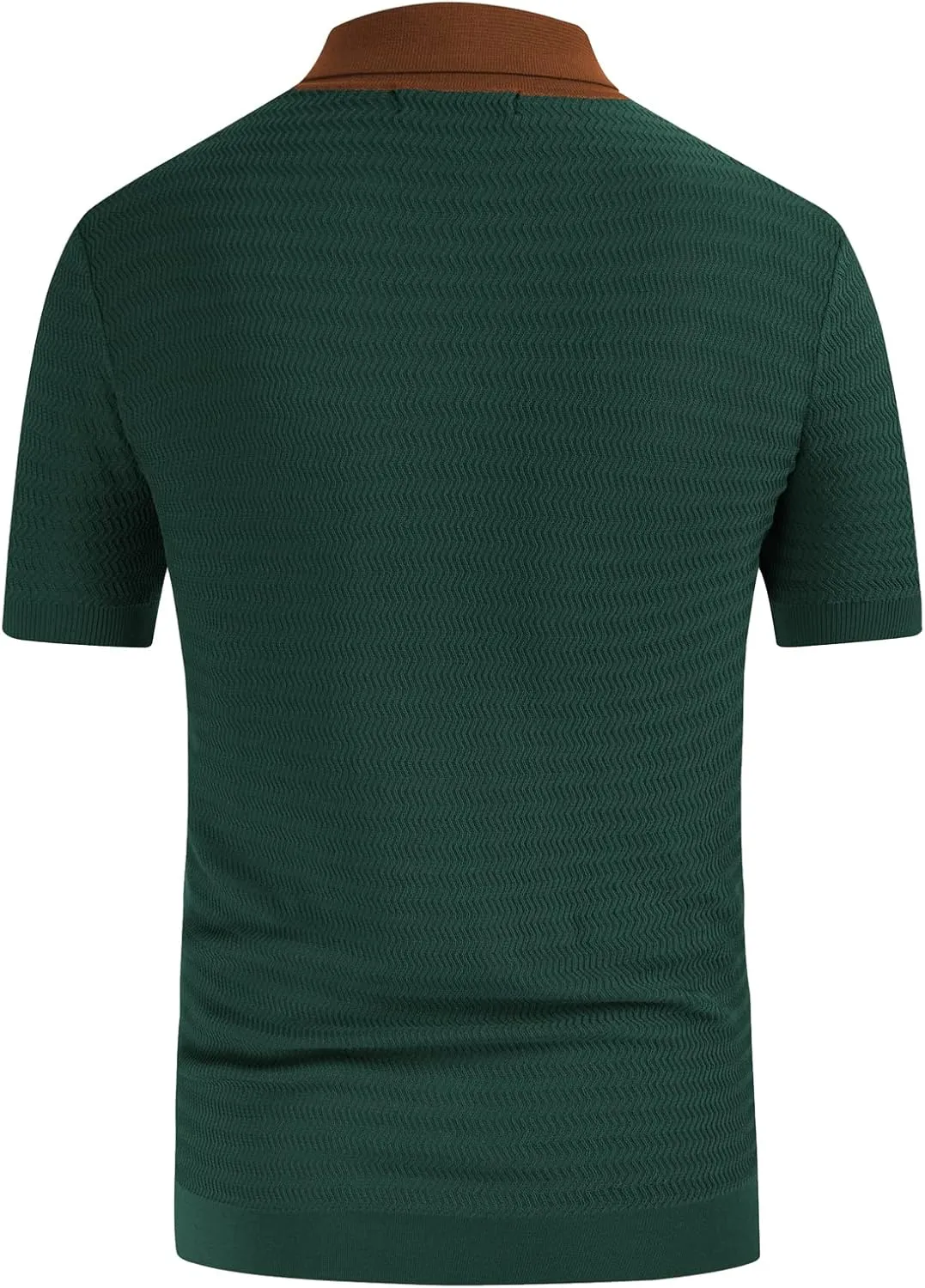 PJ PAUL JONES Men's Vintage Stripe Knit Polo Shirts Short Sleeve Stylish Button Down Cardigan Sweater