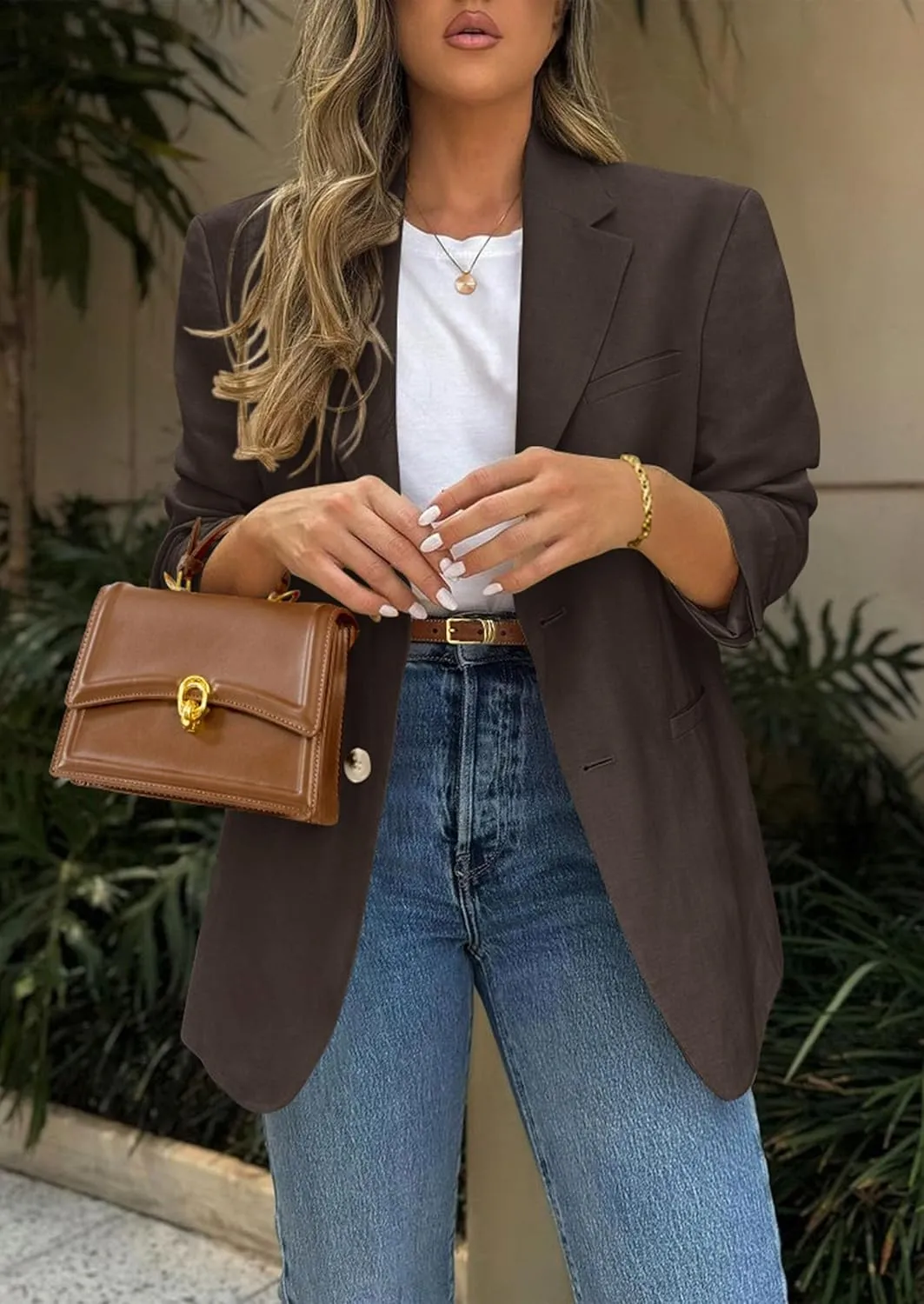 PRETTYGARDEN 2025 Blazers for Women Business Casual Long Sleeve Lapel Open Front Suit Jacket Work Blazer with Pockets