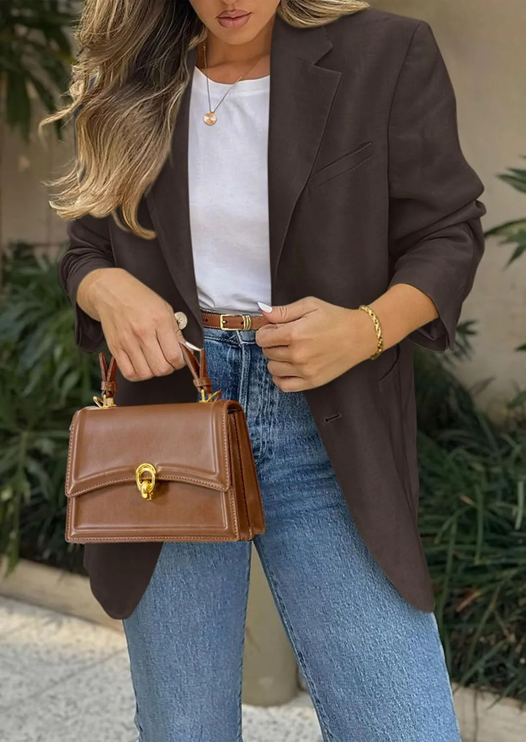PRETTYGARDEN 2025 Blazers for Women Business Casual Long Sleeve Lapel Open Front Suit Jacket Work Blazer with Pockets