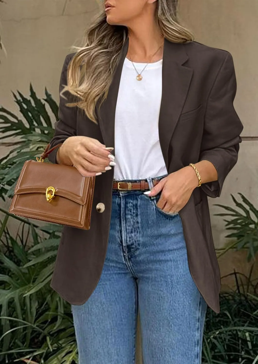 PRETTYGARDEN 2025 Blazers for Women Business Casual Long Sleeve Lapel Open Front Suit Jacket Work Blazer with Pockets