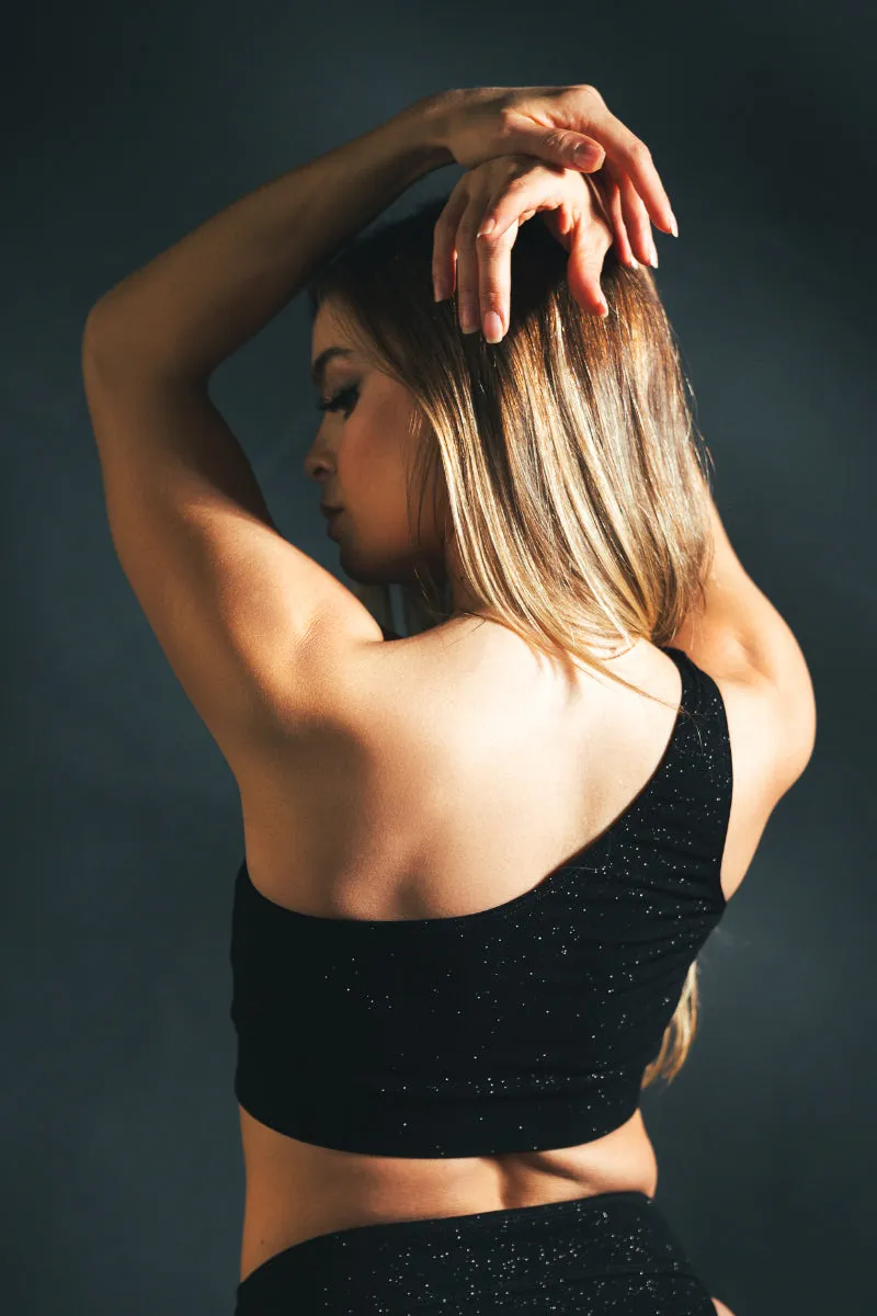 RAD Melita Top - Black/Black Glitter