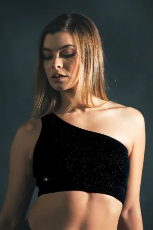 RAD Melita Top - Black/Black Glitter
