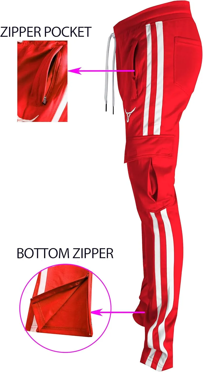 SCREENSHOT-Track Pants Basic Mens Premium Slim Fit Athletic Fitness Fashion Urban Lifestyle Streetwear Bottoms