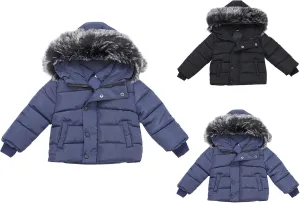Toddler Baby Hooded Down Jacket Boys Girls Kids Thicken Warm Winter Coat Outerwear Parka Padded Hoods Parka