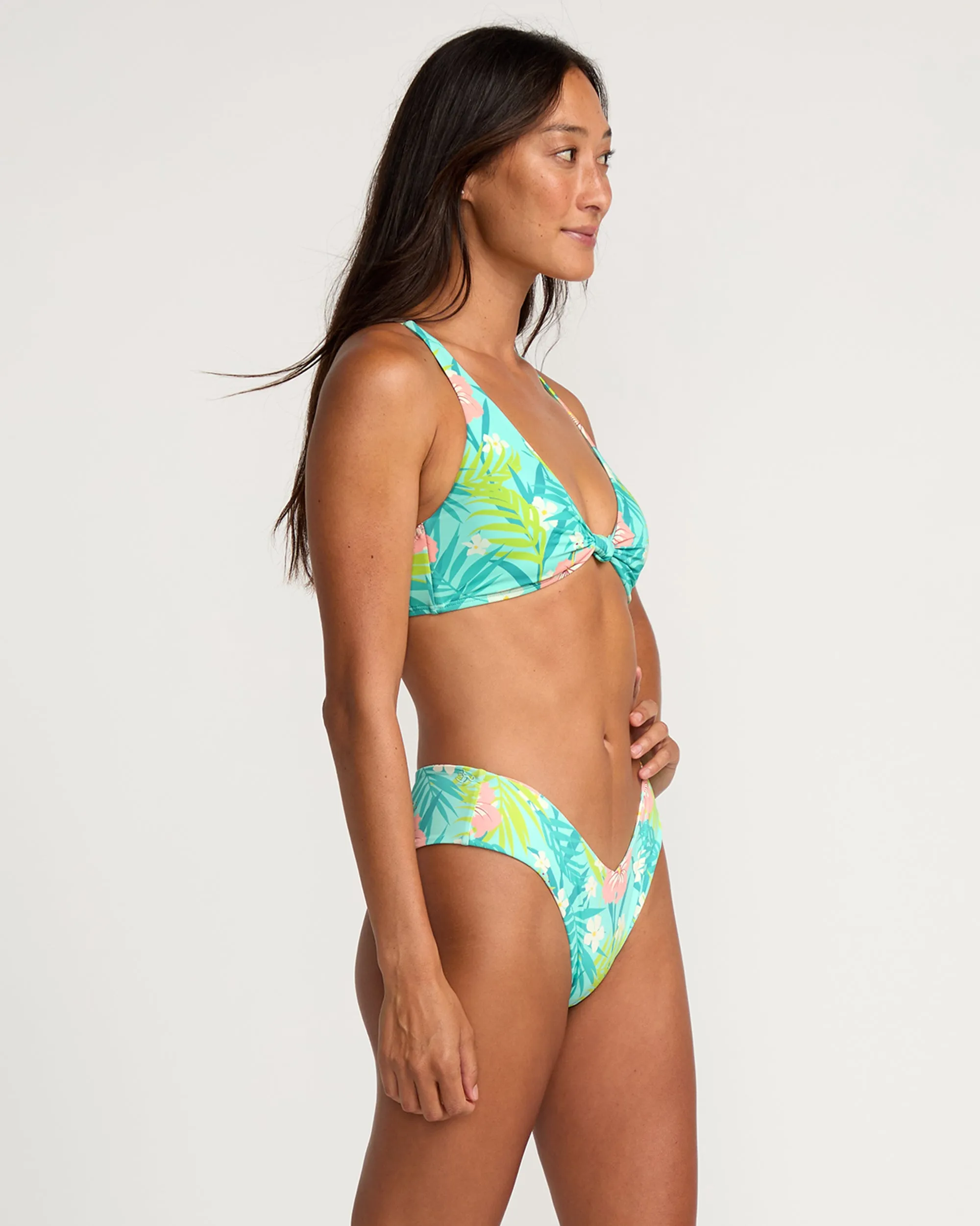 Womens Reef Fern Cheeky Bikini Bottom - Barrier Reef