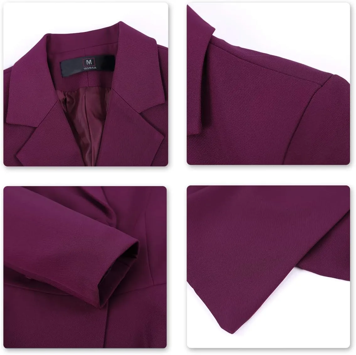 YUNCLOS Women's Double Breasted 2 Piece Suit Set 2 Button Blazer Jacket and Pants